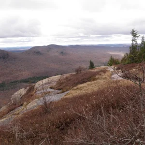 The valley below