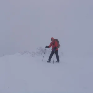 Gothics summit on a very windy day