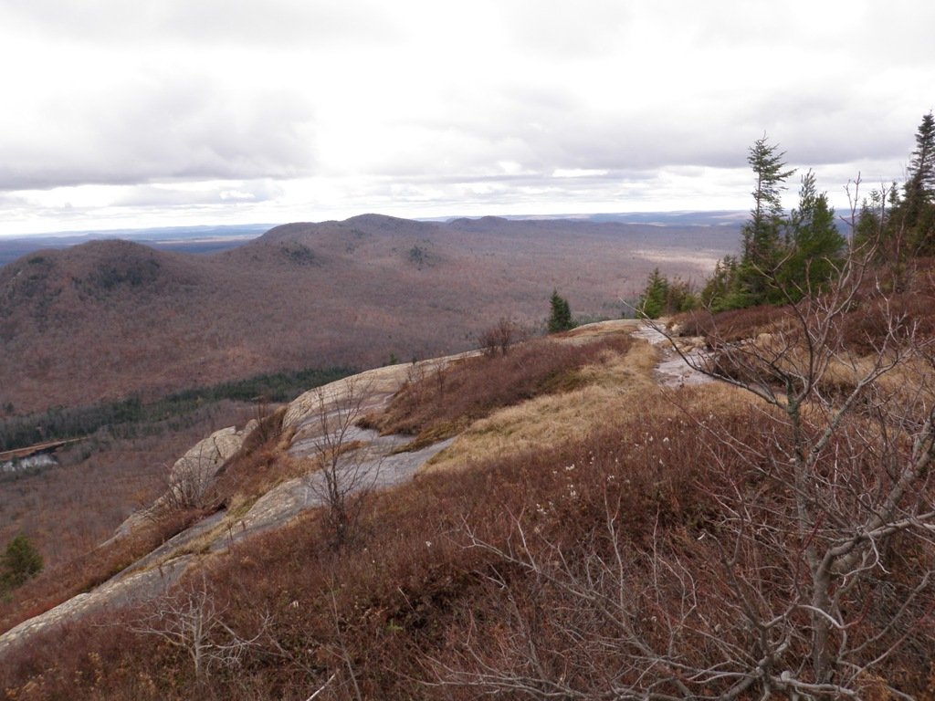 The valley below