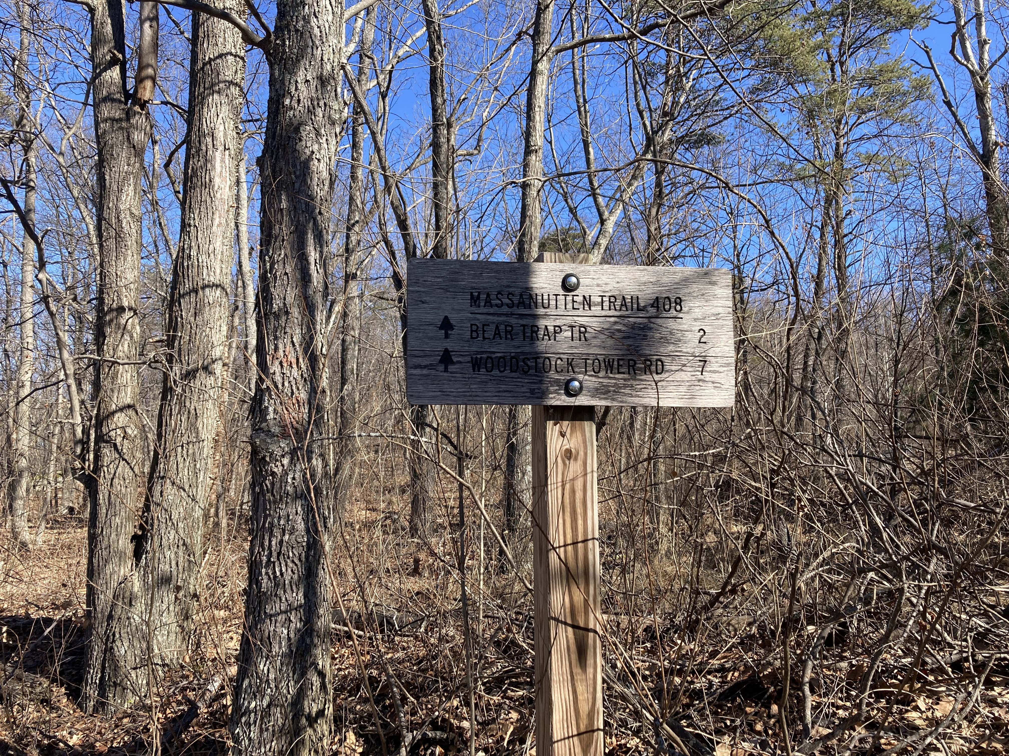 Trail head sign