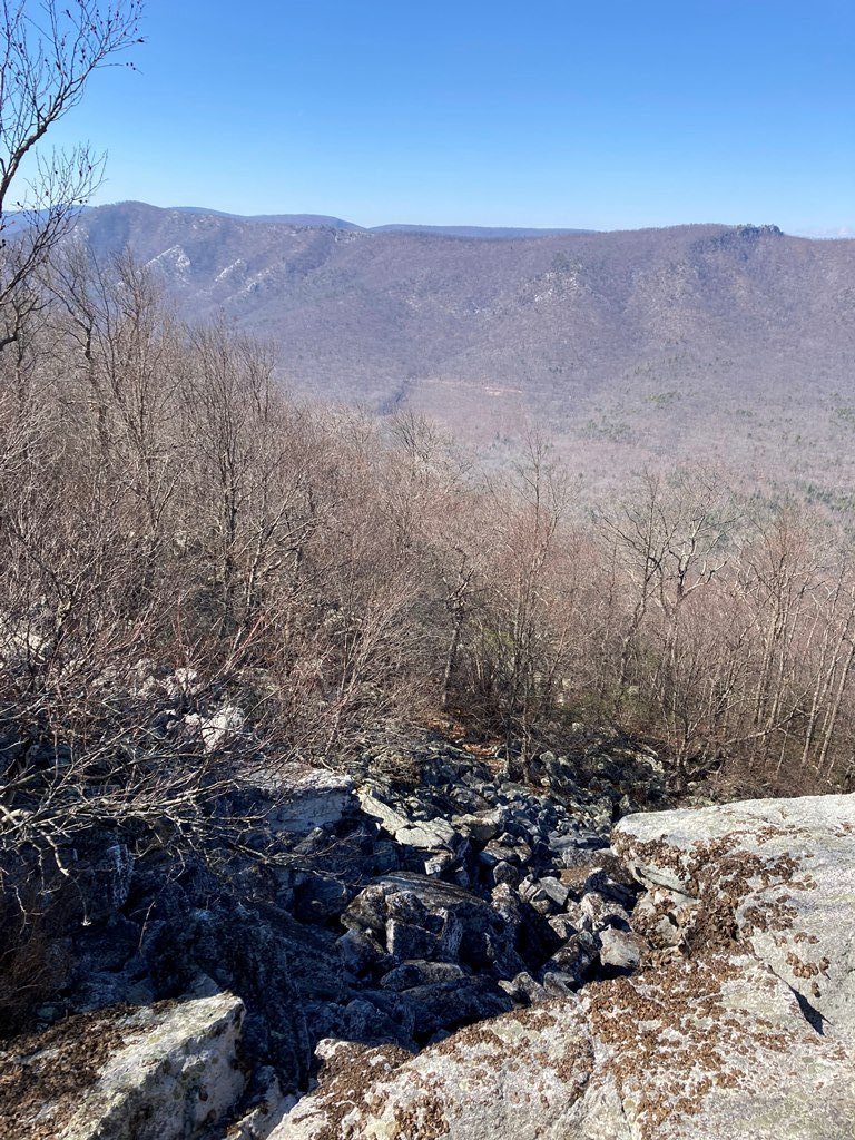 Views west, looking down